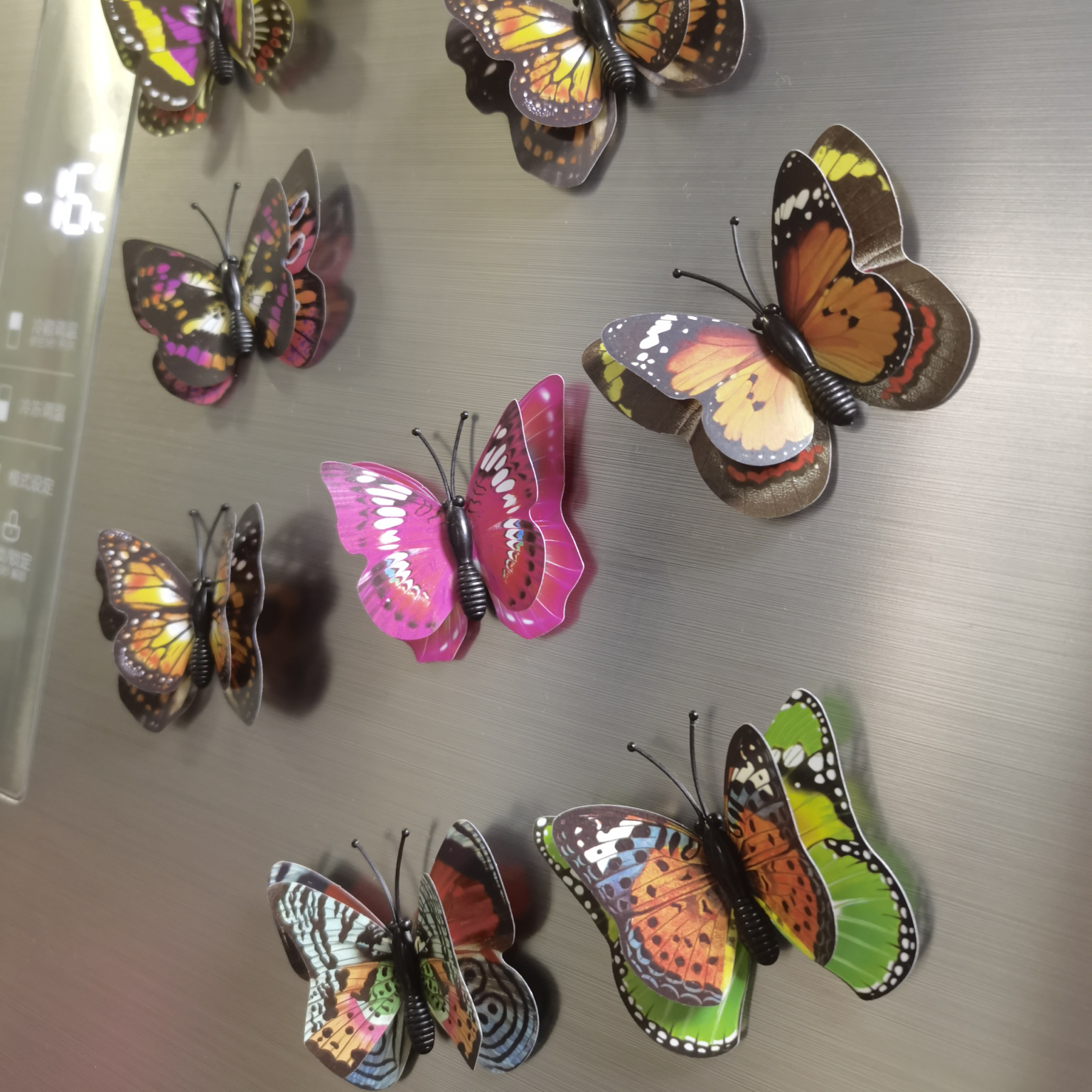 旭宏贴纸22279摊位 双层蝴蝶冰箱贴