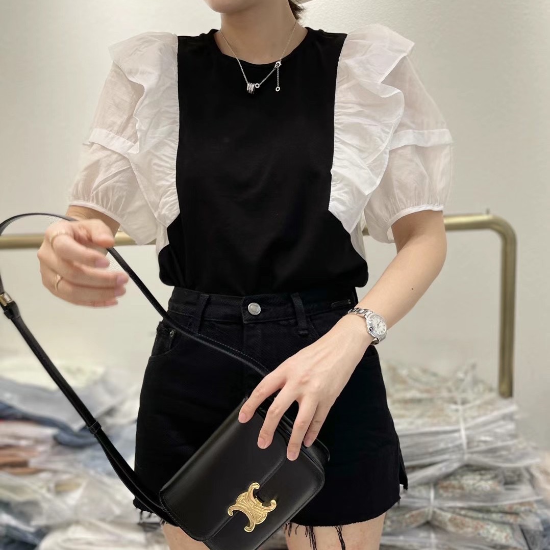 白色袖子T