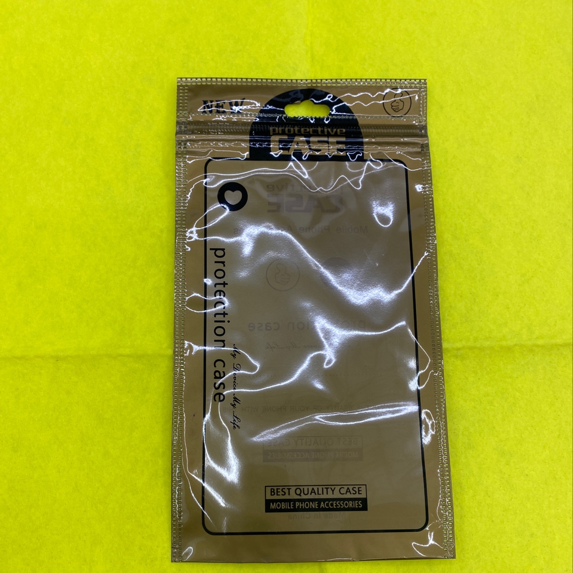 半透明封口袋-手机壳包装-金色货号-12355详情图1