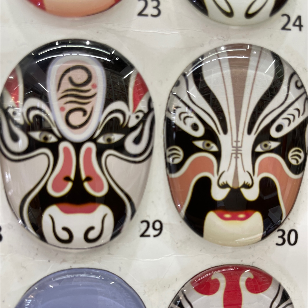 Glass Peking Opera mask patch DIY accessory Application Scenario