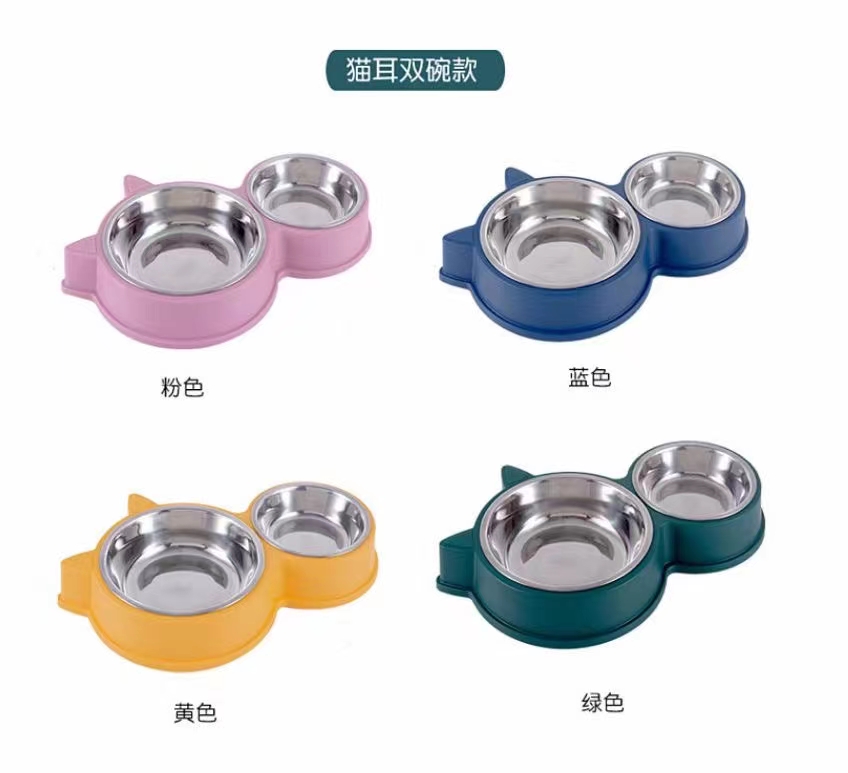 宠物用品！猫咪形状双碗[庆祝][庆祝][庆祝]
多色选择。详情6