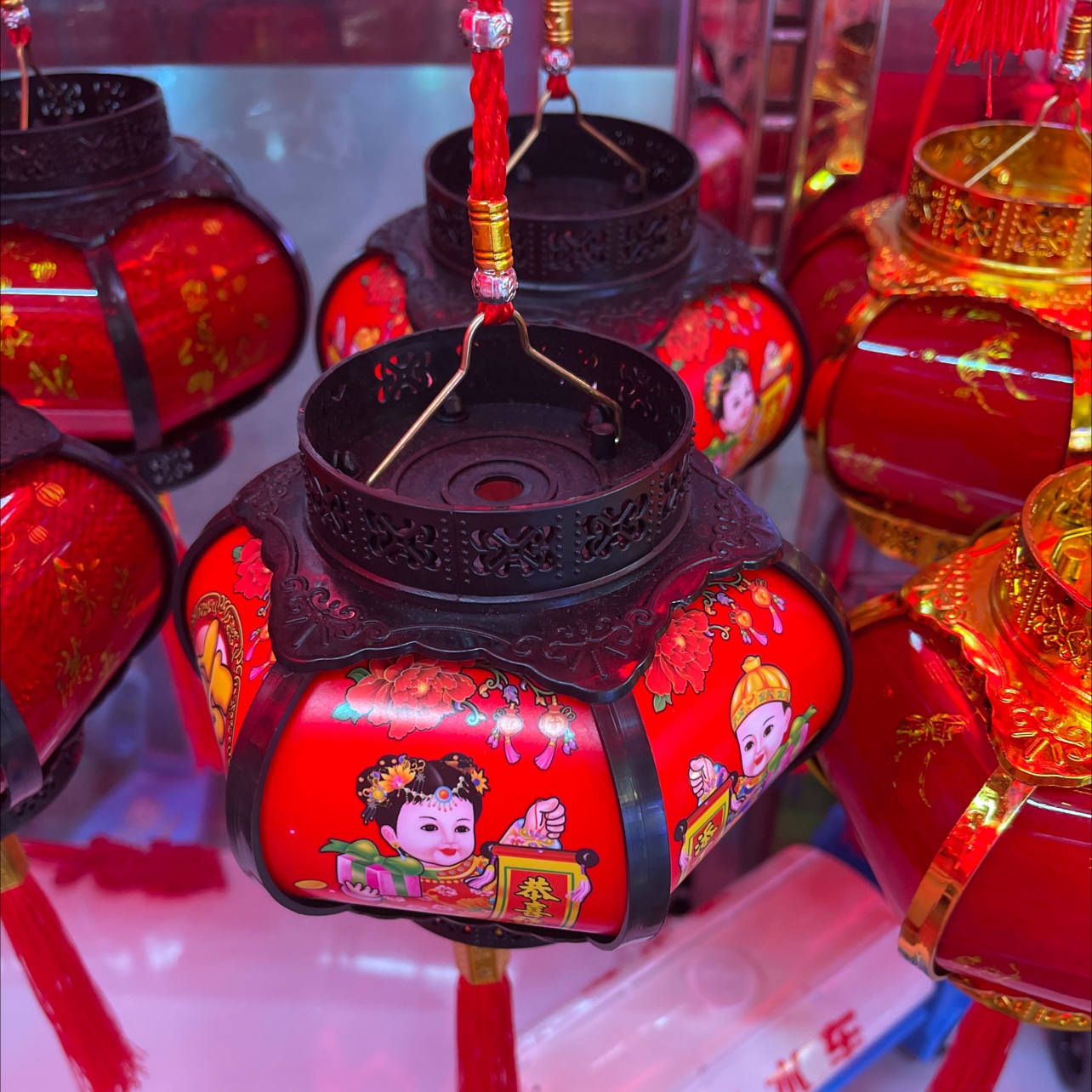 A six-inch golden boy and a jade girl