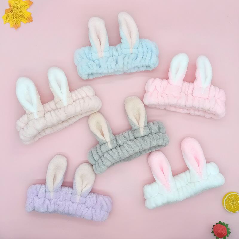 Rabbit ear face wash hair band