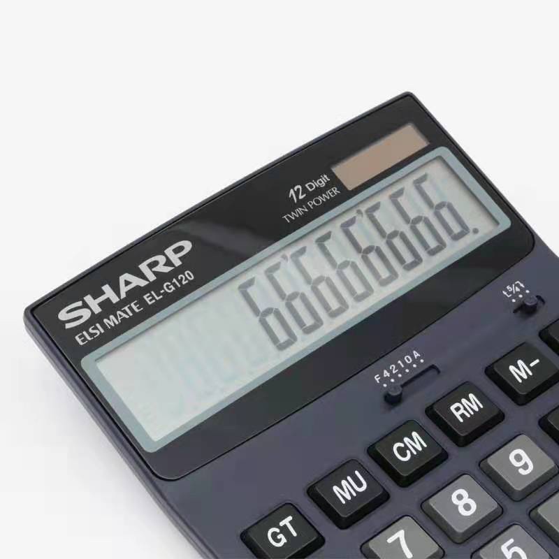 SHARP/夏普 EL-G120大号财务办公计算器 商务双电源大按键计算机详情图3