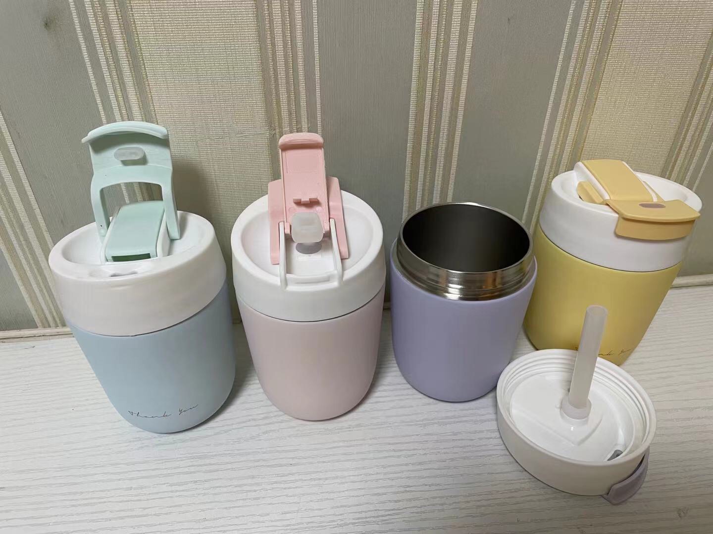 Straws, direct drinking, dual-purpose coffee cup detail image 4