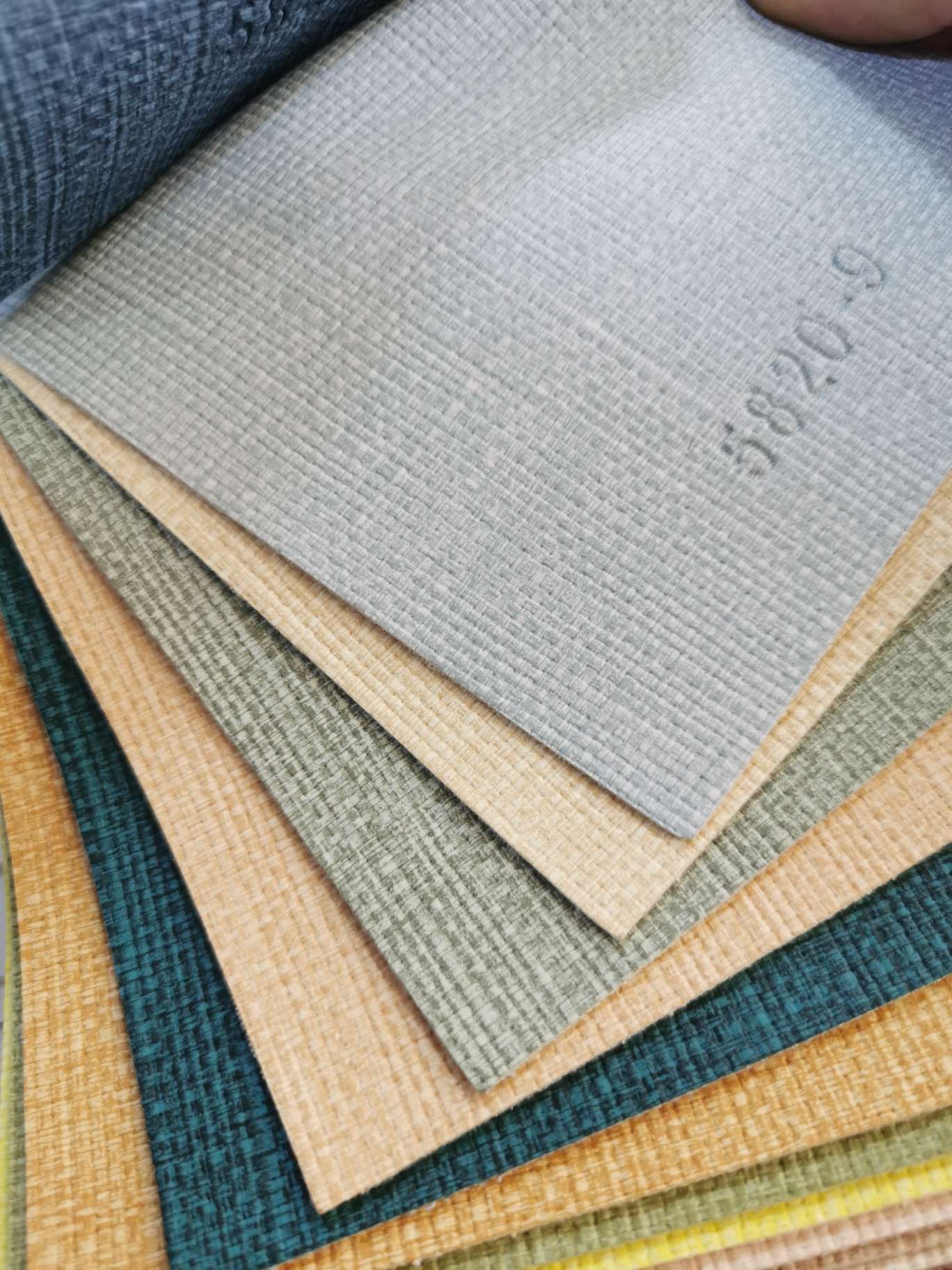 Set color imitación tela patrón decorativo cuero 5820 venta directa de fábrica cuero Specification image