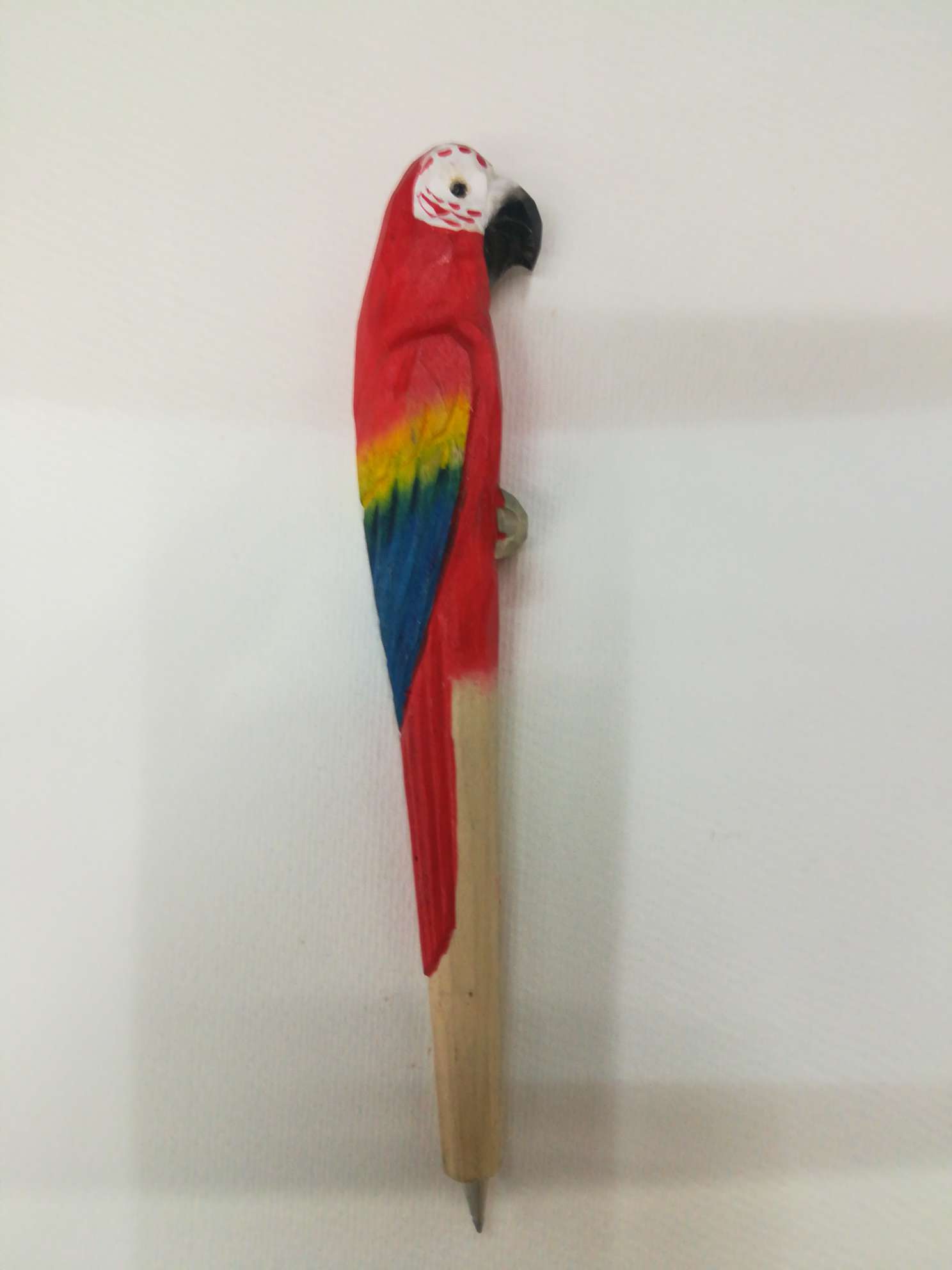 纯手工创意木头雕刻仿真鹦鹉工艺礼品圆珠笔详情7