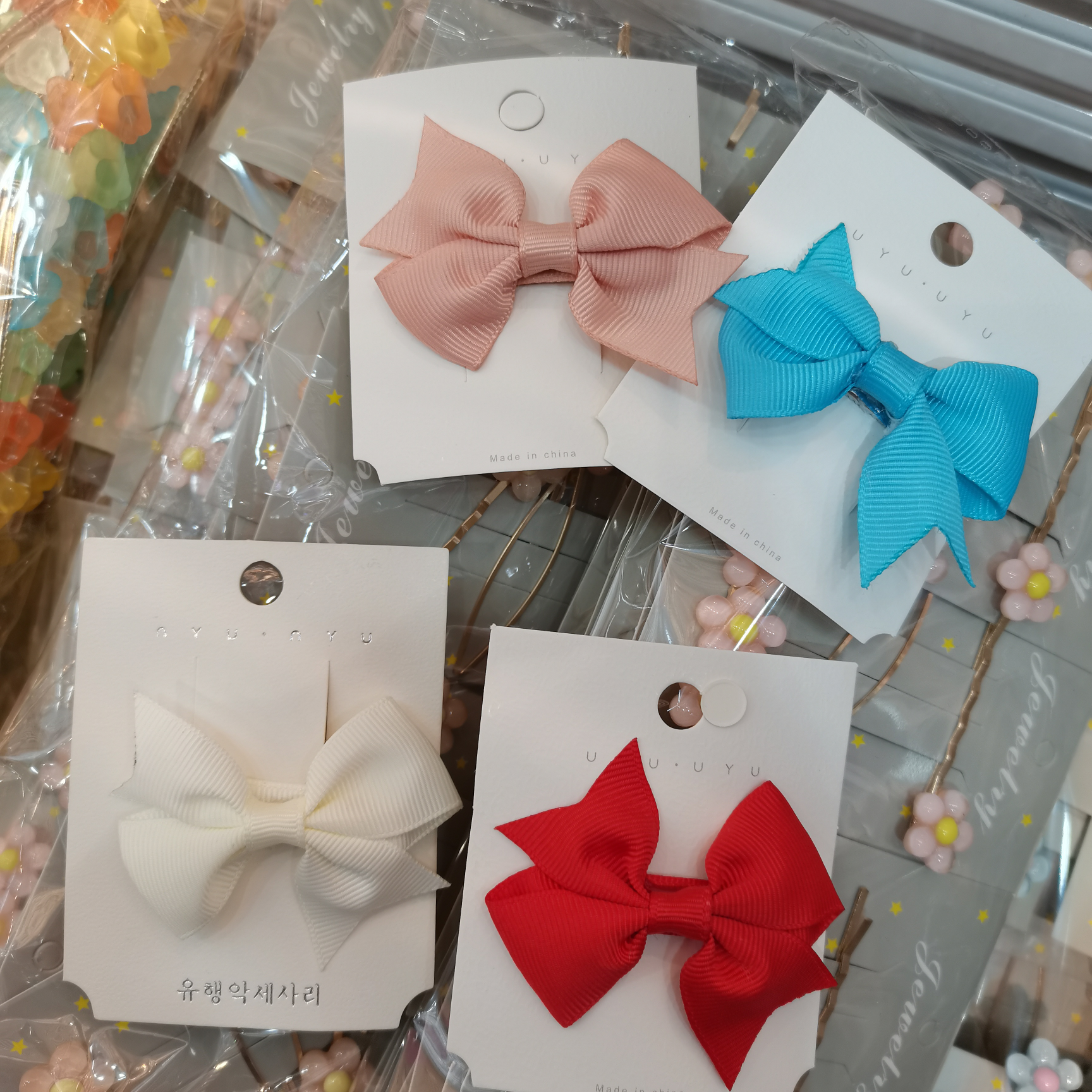 Korean fishtail bow tie cute girlish hair clip
