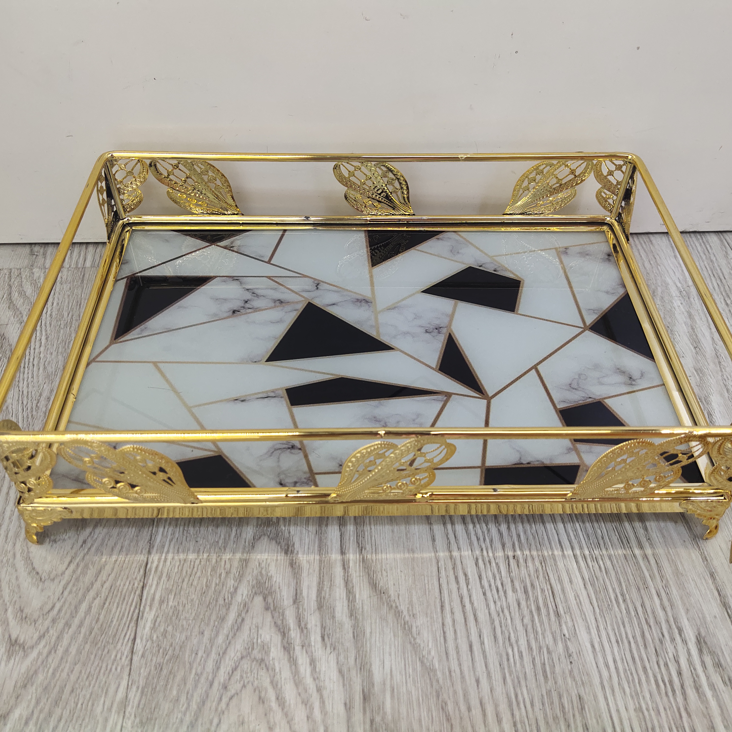 Yuxuan Iron Art Middle Eastern-style home decoration ornaments, metal handicrafts, Iron leaf trays, 45