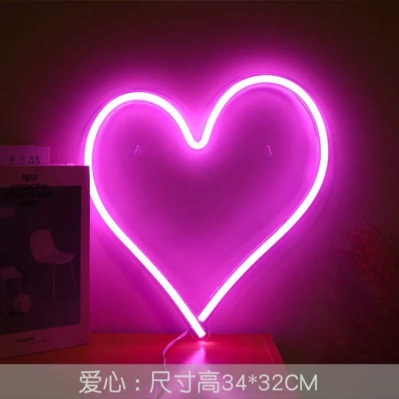 New LED neon backplane Full range of acrylic transparent backplane Neon led backplane Neon flexible USB heart