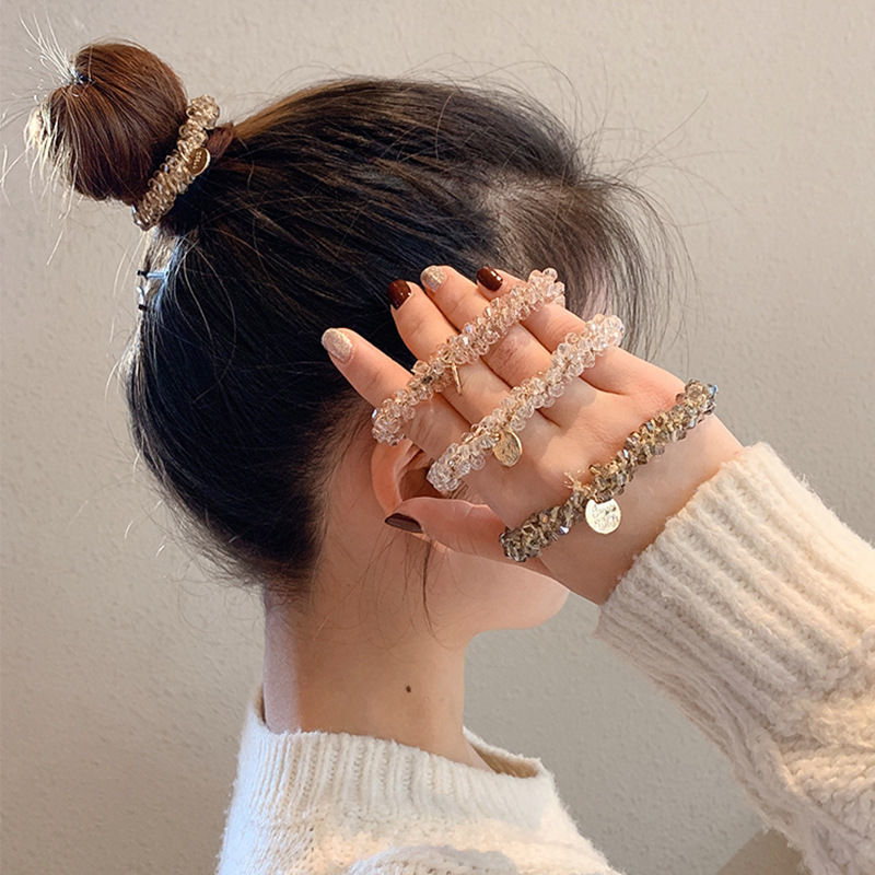 韩国水晶头绳手链两用