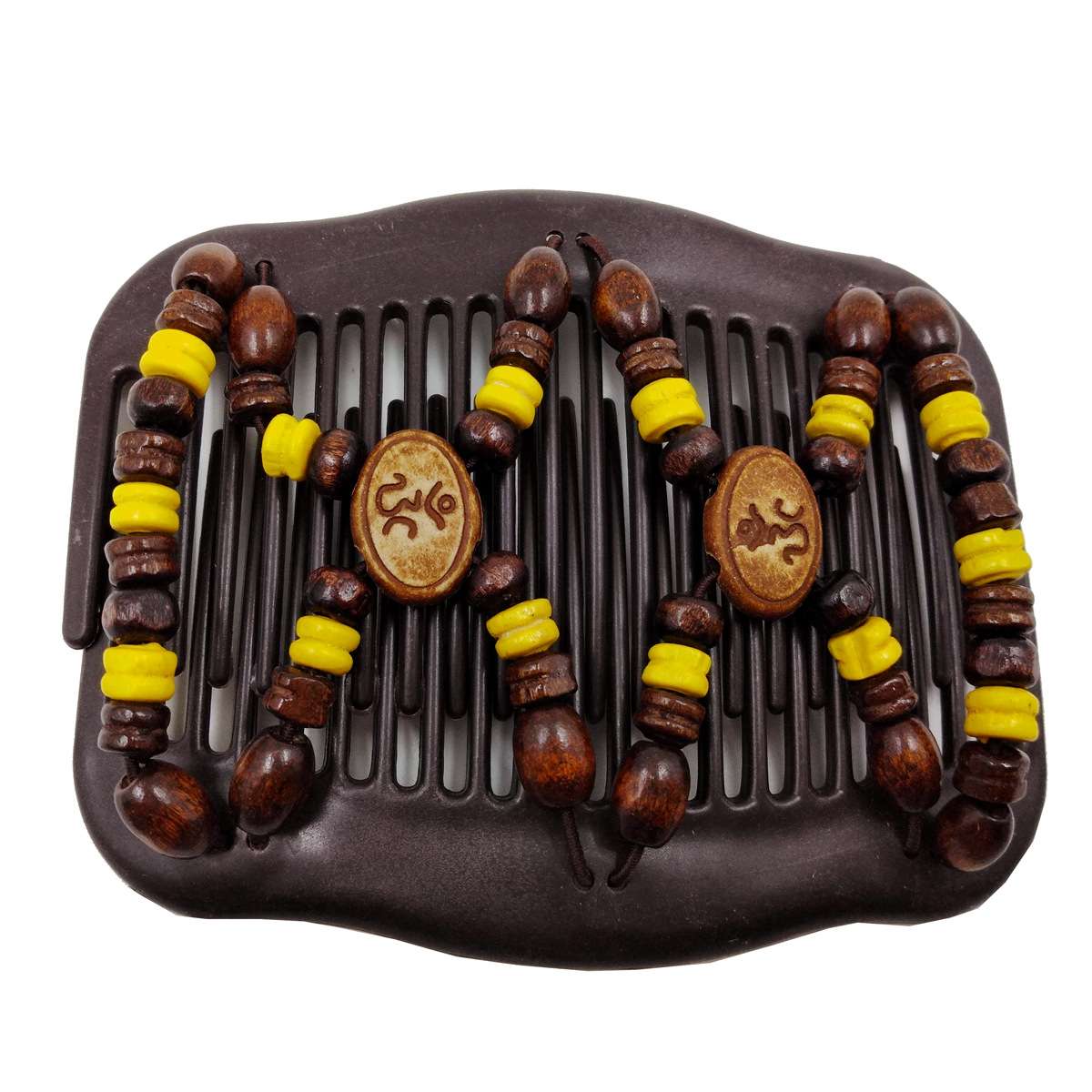 FLY47 fashionable and exquisite hair comb, Magic versatile hair clips, wooden bead hair comb manufacturer, in stock supply detail image 7