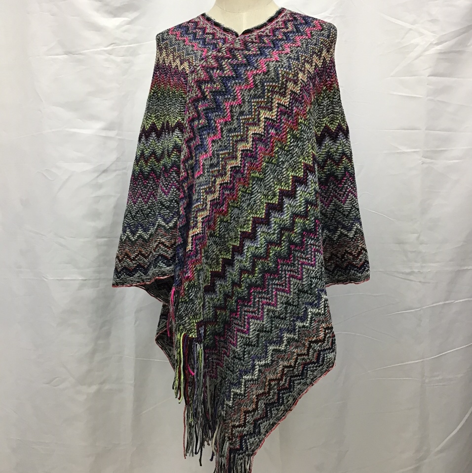 Manufacturers Direct Sales Autumn And Winter Europe And The United States Fashion Trend New Colorful Wave Shawls