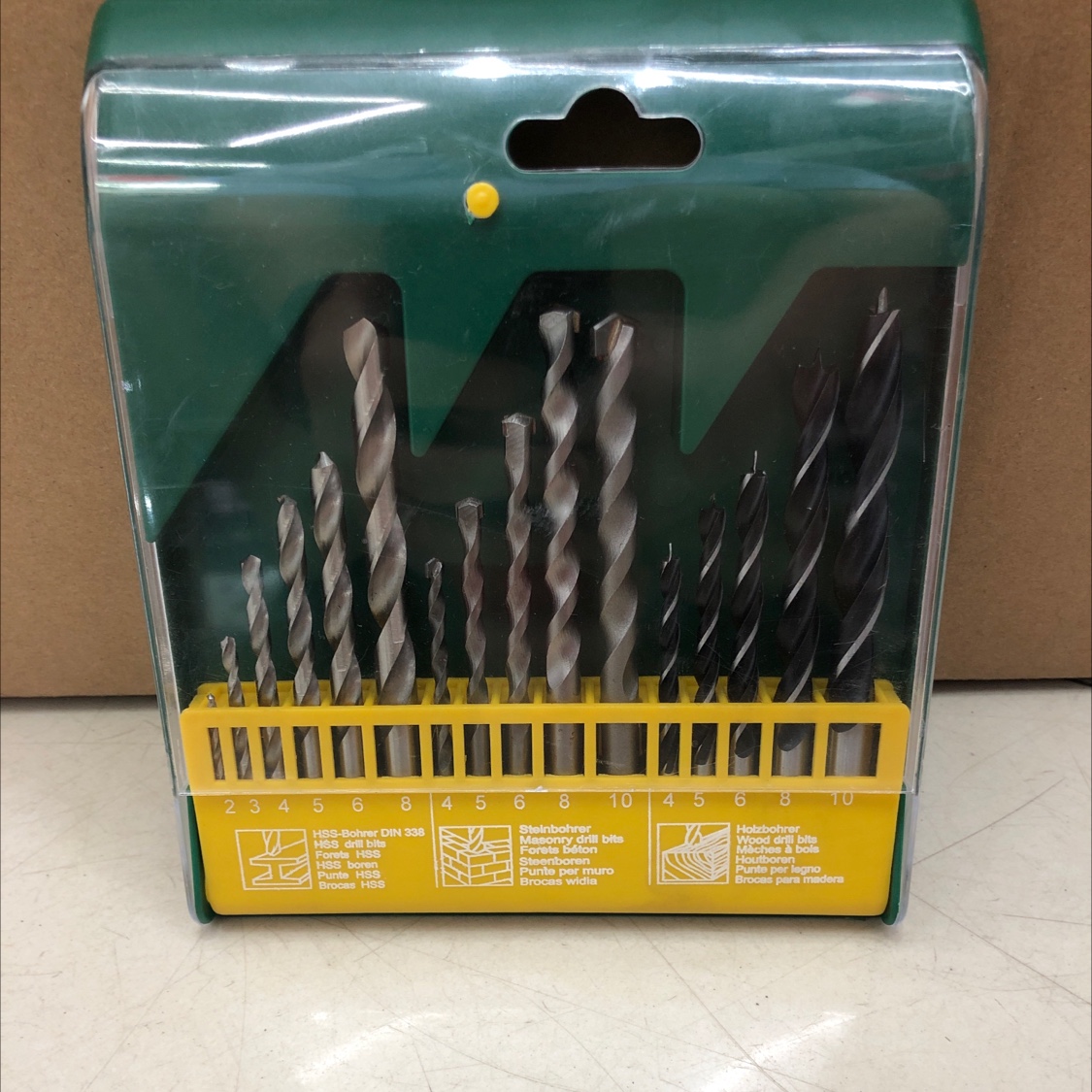 16 sets of mixed set drills, woodworking drills, twist drills and construction drills