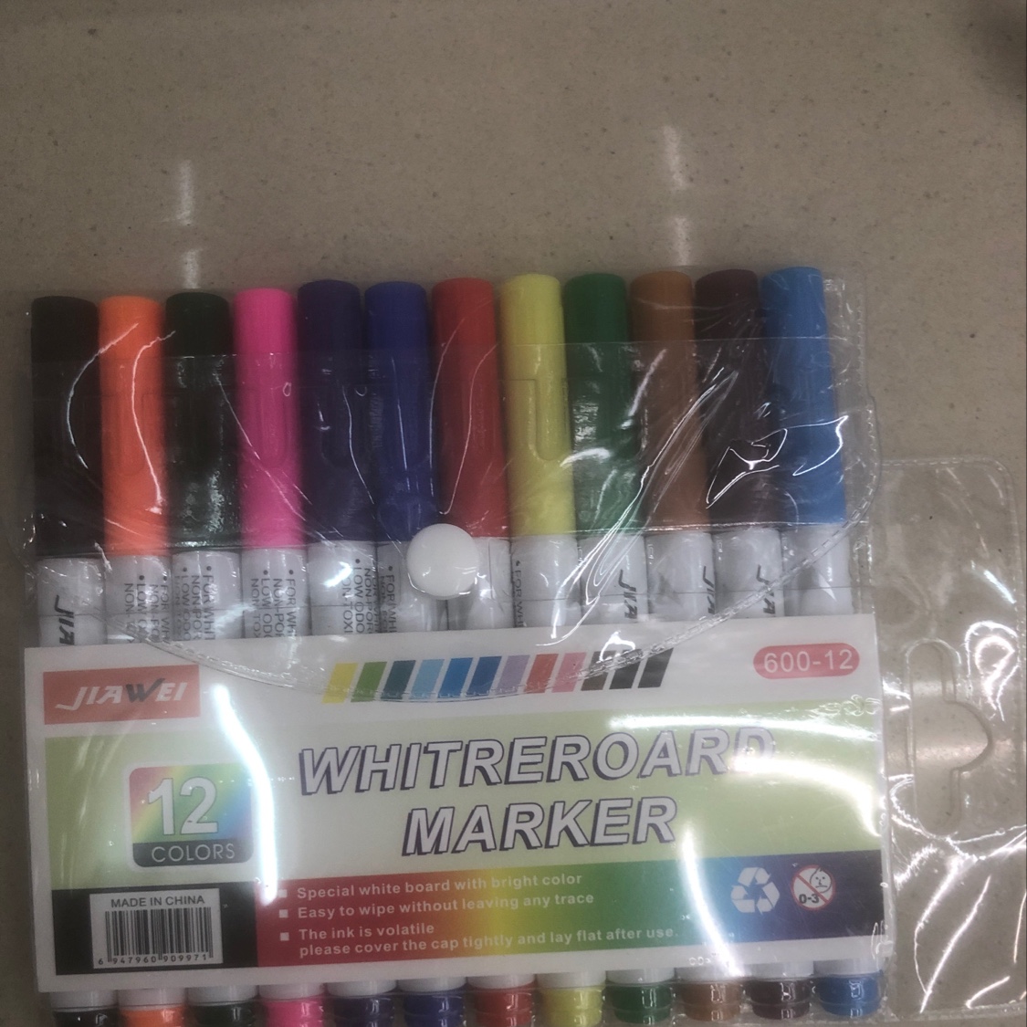 600-12PVC bag whiteboard pen
