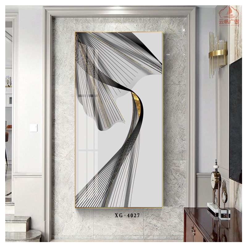 Aluminum alloy crystal porcelain crystal shell abstract line entrance painting 80*1602️ ️ Specification image