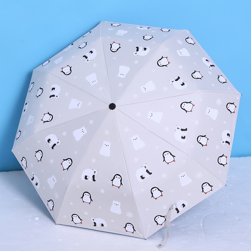 韩版可爱雨伞女晴雨两用太阳伞三折折叠学生小清新防晒遮阳伞小型
