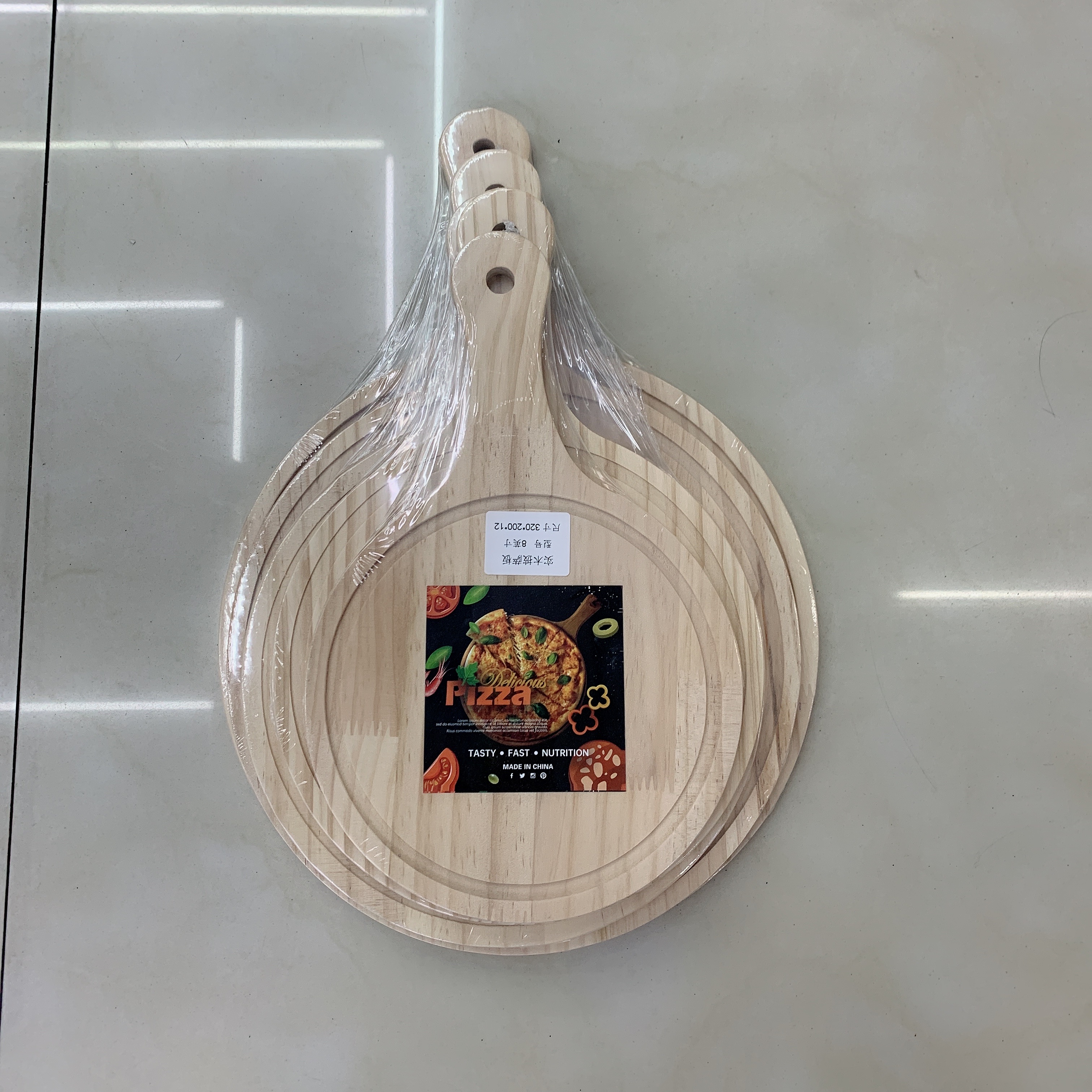 圆形木披萨版细节图