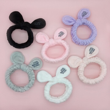 Letter bow face wash hair tie