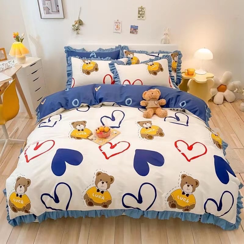 Korean version of small fresh flounces four sets of bedclothes thumbnail