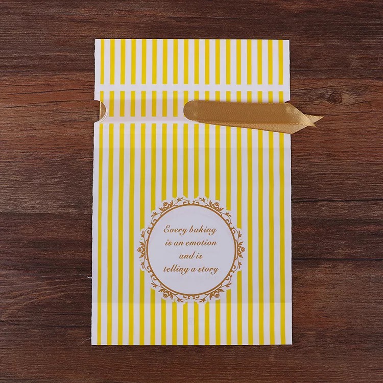 12*17 drawstring bags with yellow stripes, 50 pieces per pack