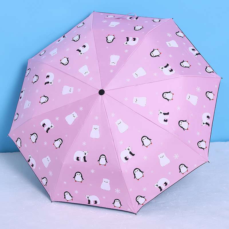 韩版可爱雨伞女晴雨两用太阳伞三折折叠学生小清新防晒遮阳伞小型细节图