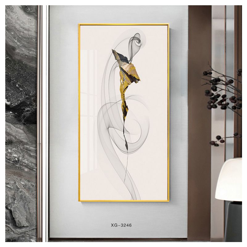 Aluminum alloy crystal porcelain crystal shell abstract line entrance painting 80*1602️ ️ Item Picture
