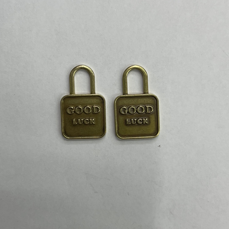 Aotong Accessories EZ00259 Lock Drop oil alphabet necklace Earring accessories