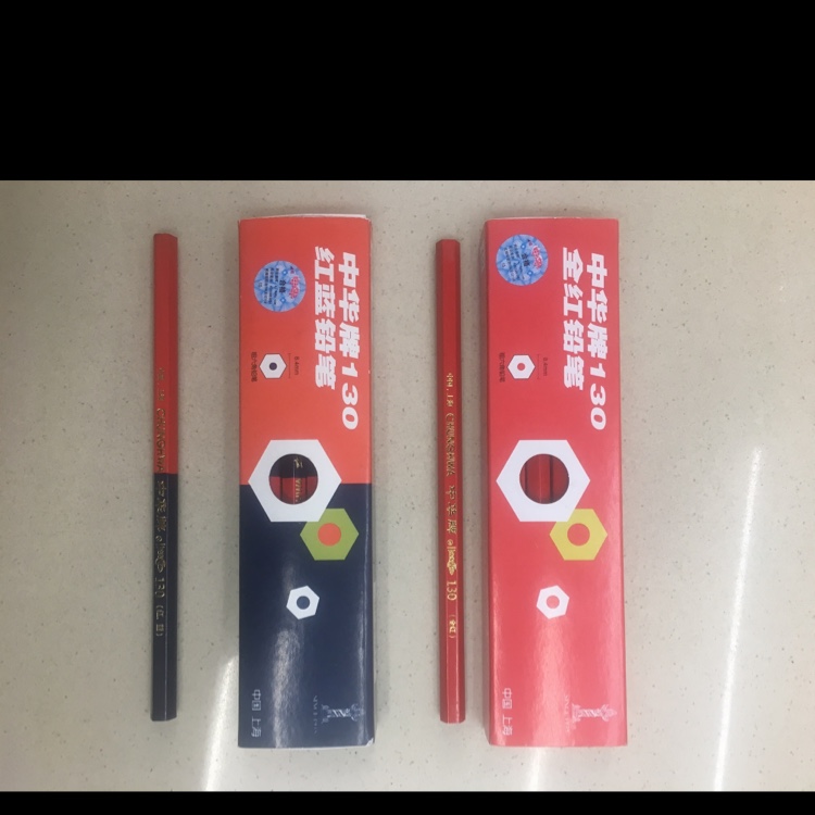 Jianfeng Stationery Office Culture Writing Tool Chinese Pencil 130 All Red Red Blue details Picture