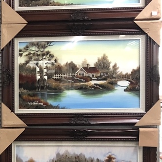 义乌大森装饰60X90cm纯手工羽毛装饰画平湖