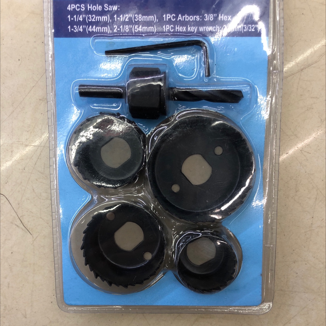 A 6-piece set of woodworking hole opener and woodworking hole saw Specification image