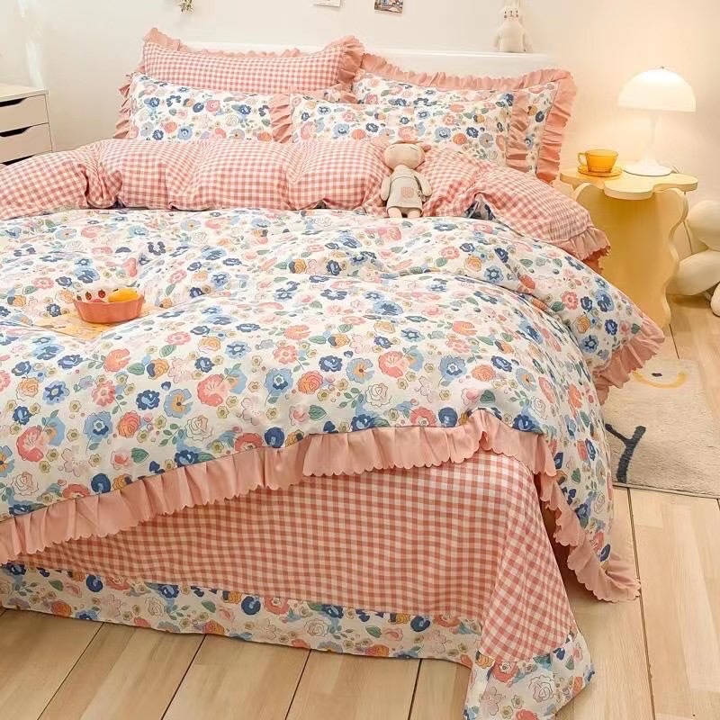 Tianyuan all-cotton four-piece set of bedding, bed sheets and duvet covers, four pieces of bedding, bed sheets and duvet covers details Picture