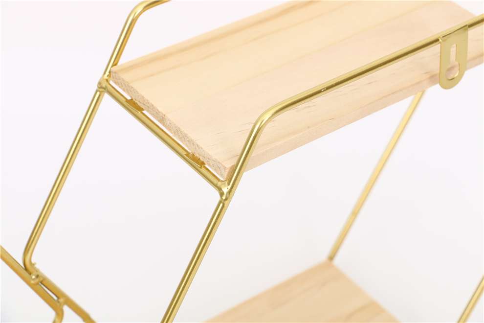 雅居工艺规则六边形桌面摆件木质金属架大小号详情图3