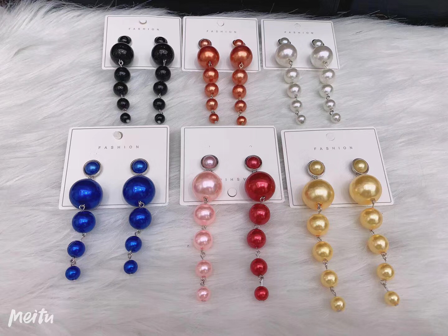 The New Trend Of Pearl Earrings Female Network Red Temperament High-Grade Earrings Specification drawing