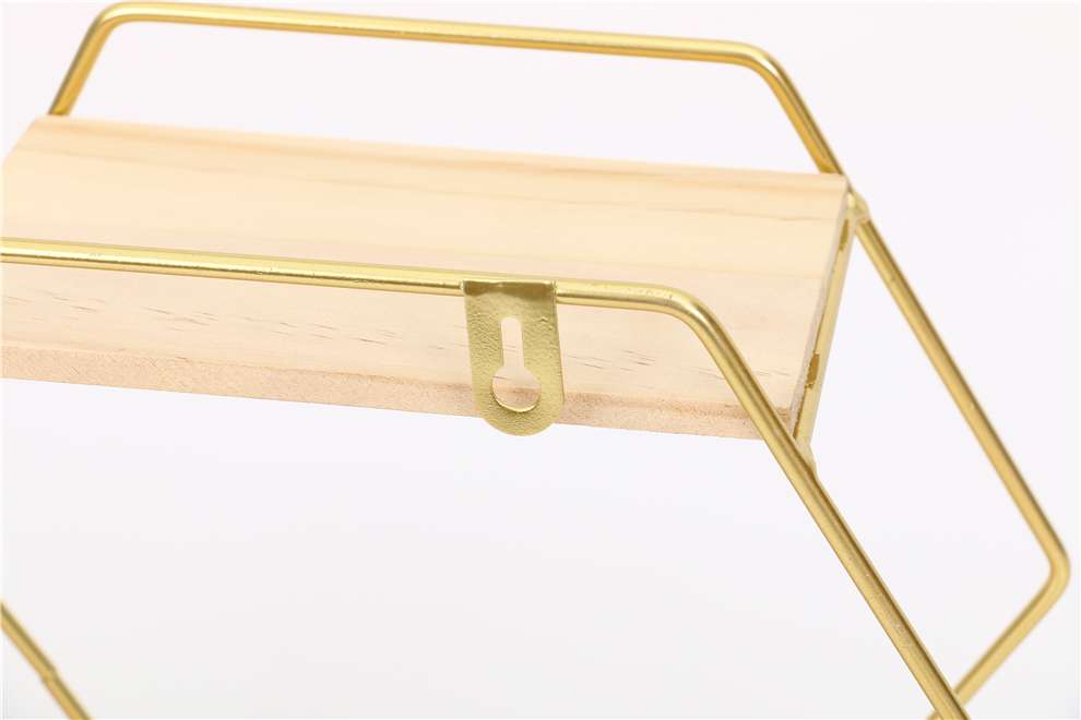雅居工艺规则六边形桌面摆件木质金属架大小号详情图5