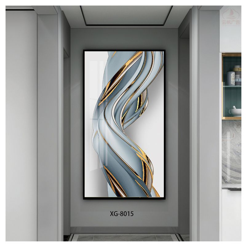 Aluminum alloy crystal porcelain crystal shell abstract line entrance painting 80*1602️ ️