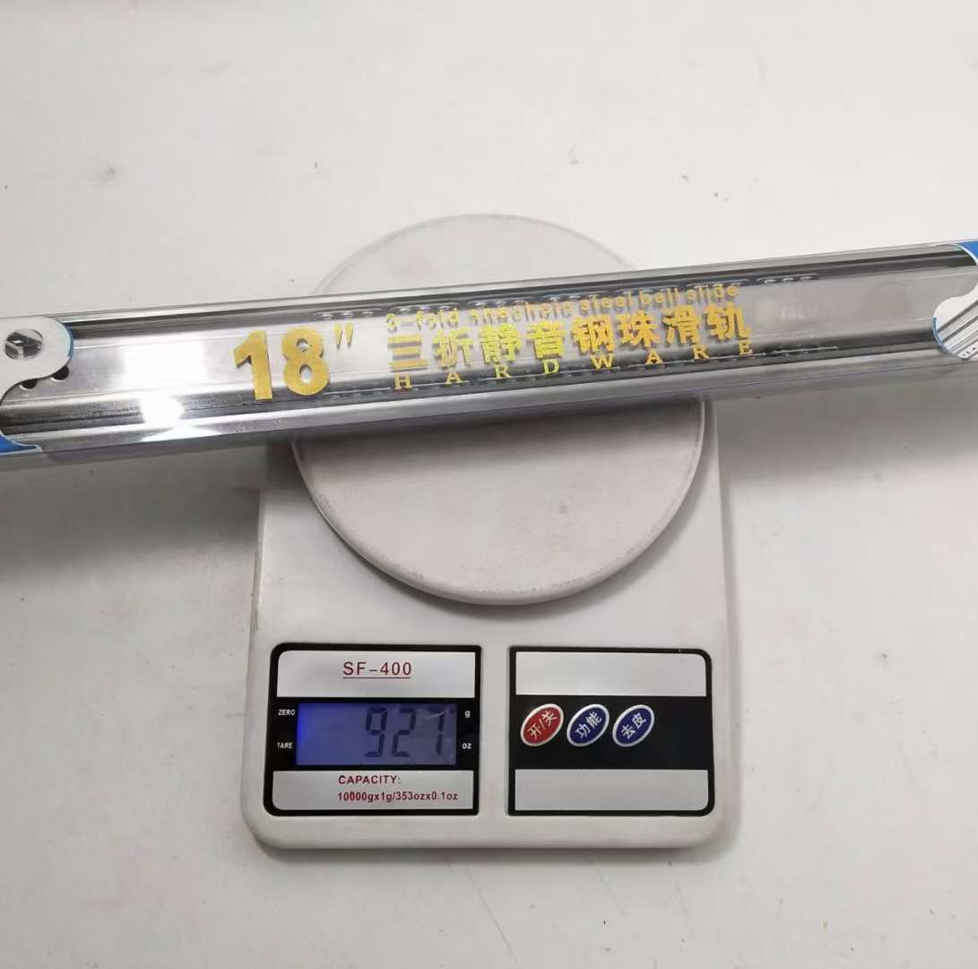 出口阻尼滑轨 家具衣橱柜道轨 三节抽屉轨道缓冲滑轨4510宽滑道详情图1
