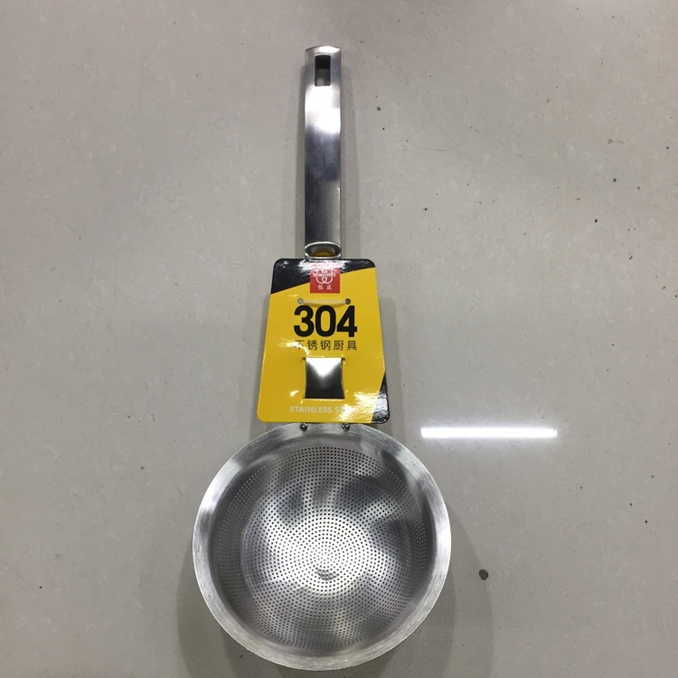 304不锈钢方柄细孔漏勺9116产品图