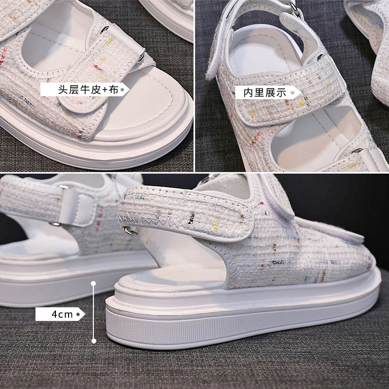 女式凉鞋实物图