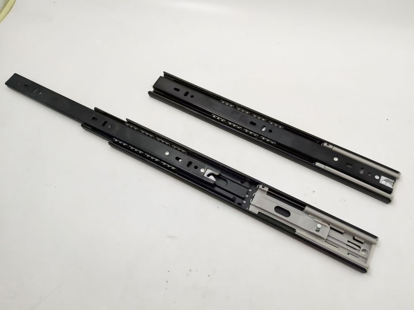 出口阻尼滑轨 家具衣橱柜道轨 三节抽屉轨道缓冲滑轨4512宽滑道详情图5