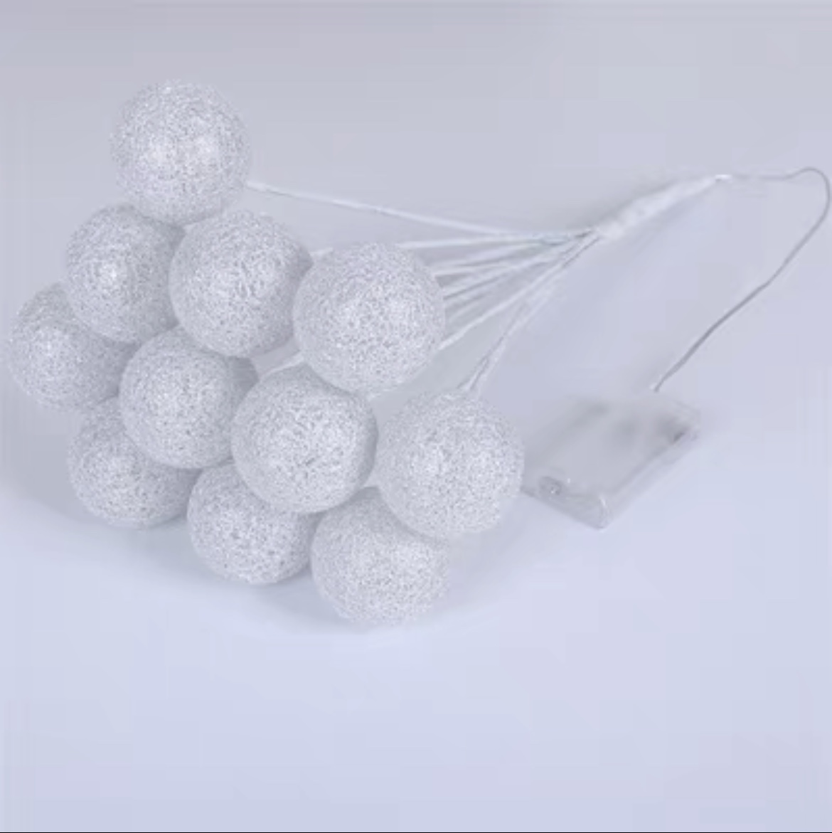 Douyin's same style of popular candy ball flower bouquet packaging, decorative lights, flower wrapping, fresh flower packaging material, 40cm high, 11 balls, 6cm silver