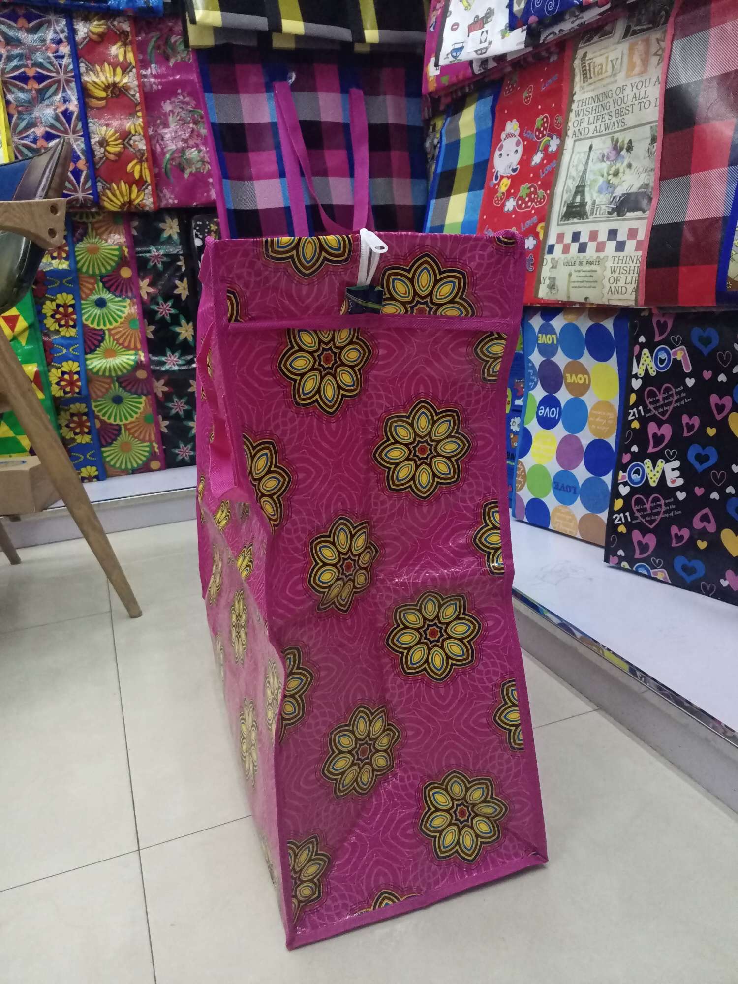 Woven bags, storage bags, luggage bags, moving bags, cartoon bags, eco-friendly bags, cotton quilt bags, plastic bags, pp bags, 45*50*18 details Picture