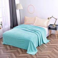 素色染色纯色法兰绒绒毯毛毯床单厂家直销床单
