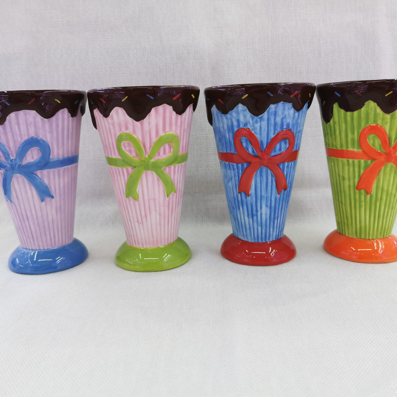 Nueva taza creativa de cerámica para helado