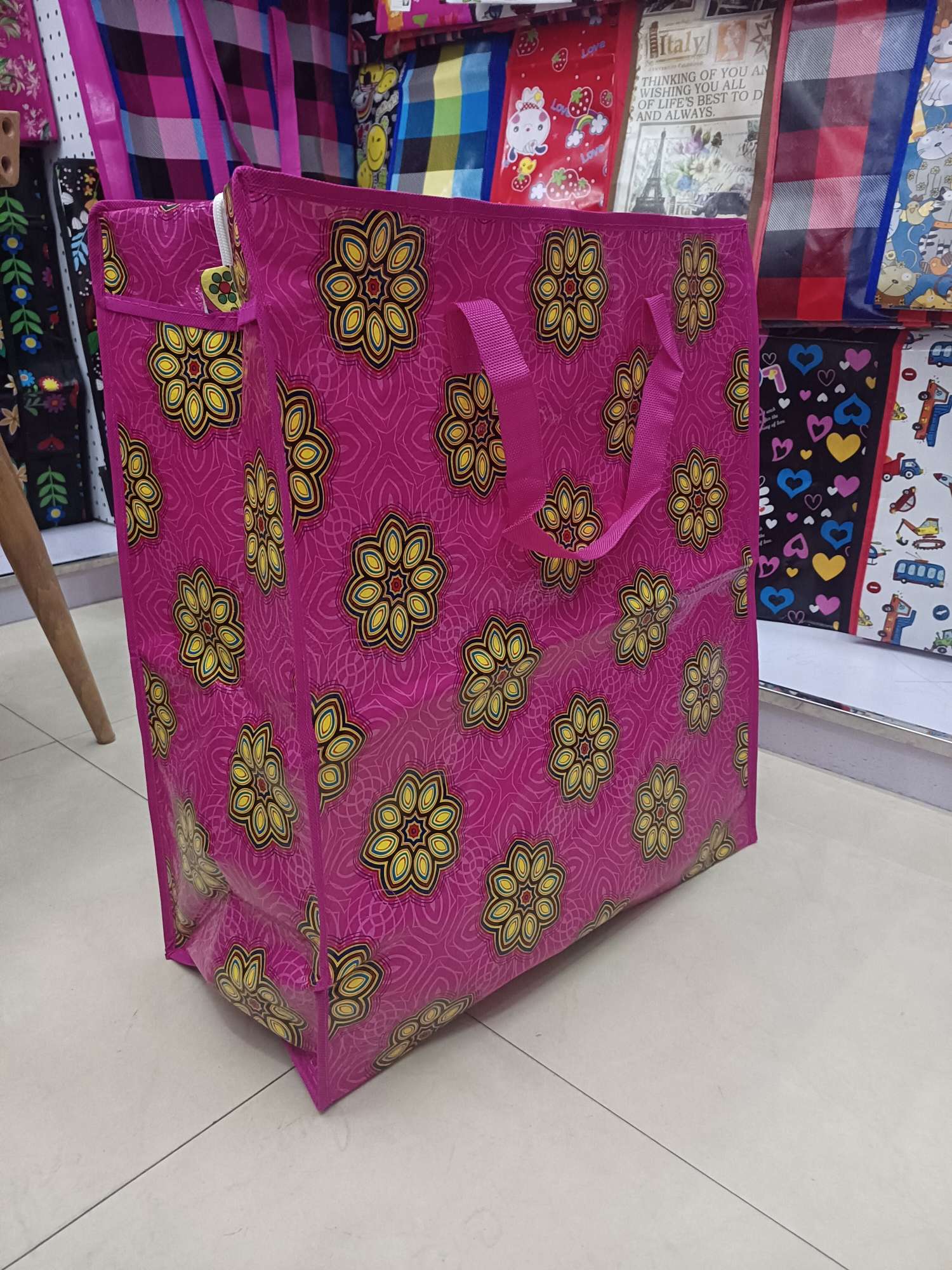 Woven bags, storage bags, luggage bags, moving bags, cartoon bags, eco-friendly bags, cotton quilt bags, plastic bags, pp bags, 45*50*18 Specification image