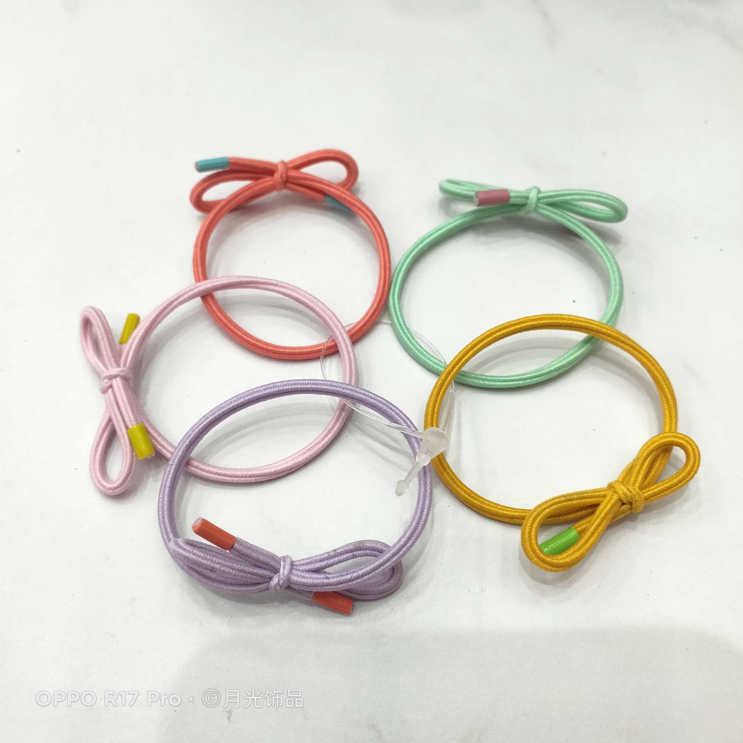 Korean-style trendy children's bow tie hair band hair band hair band leather case Specification image