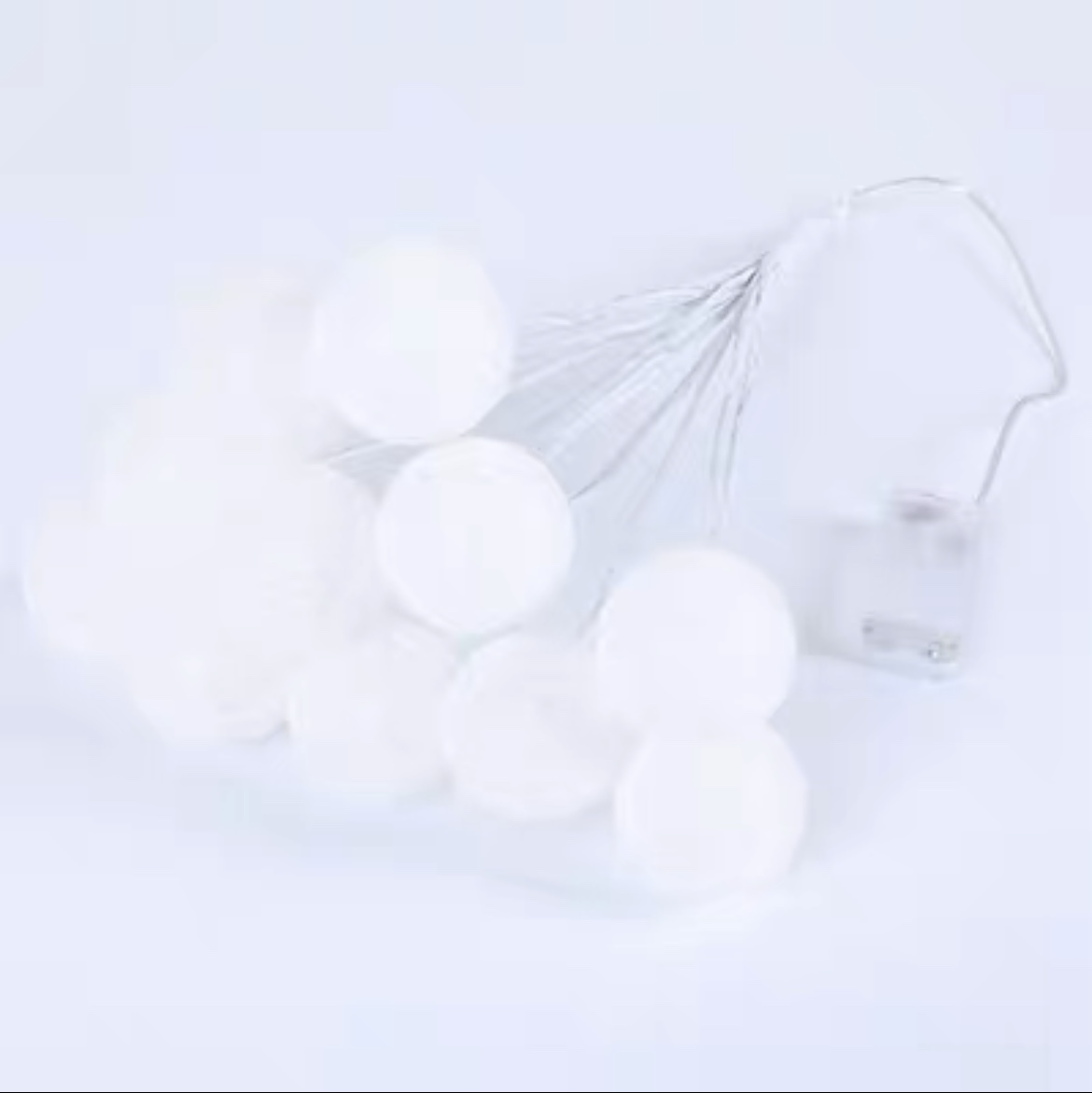 Douyin's same style of popular candy ball flower bouquet packaging, decorative lights, flower wrapping, fresh flower packaging material, 40cm high, 11 balls, 6cm white