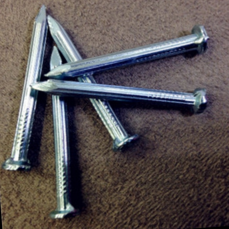 1-inch, cement steel nails, straight stripes