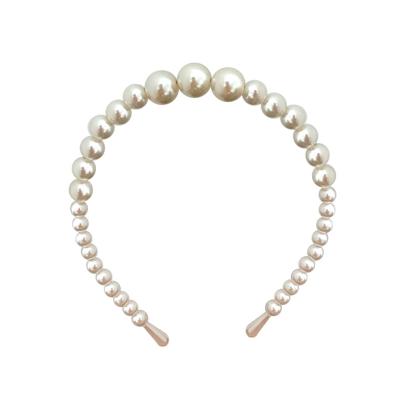 FLY55 Pearl hairband, bride's hair accessory, hand-woven pearl knot, twist bow, crown headband, women's headaccessory wholesale detail image 2