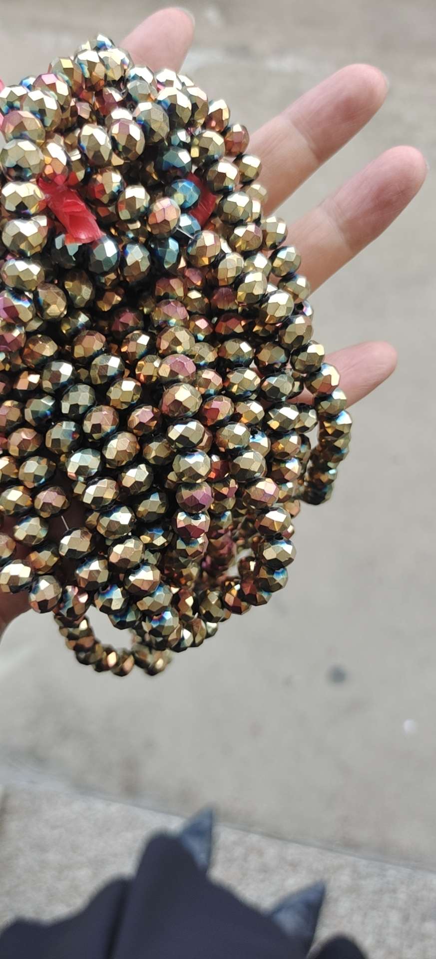 Flat beads, crystal jewelry accessories details Picture